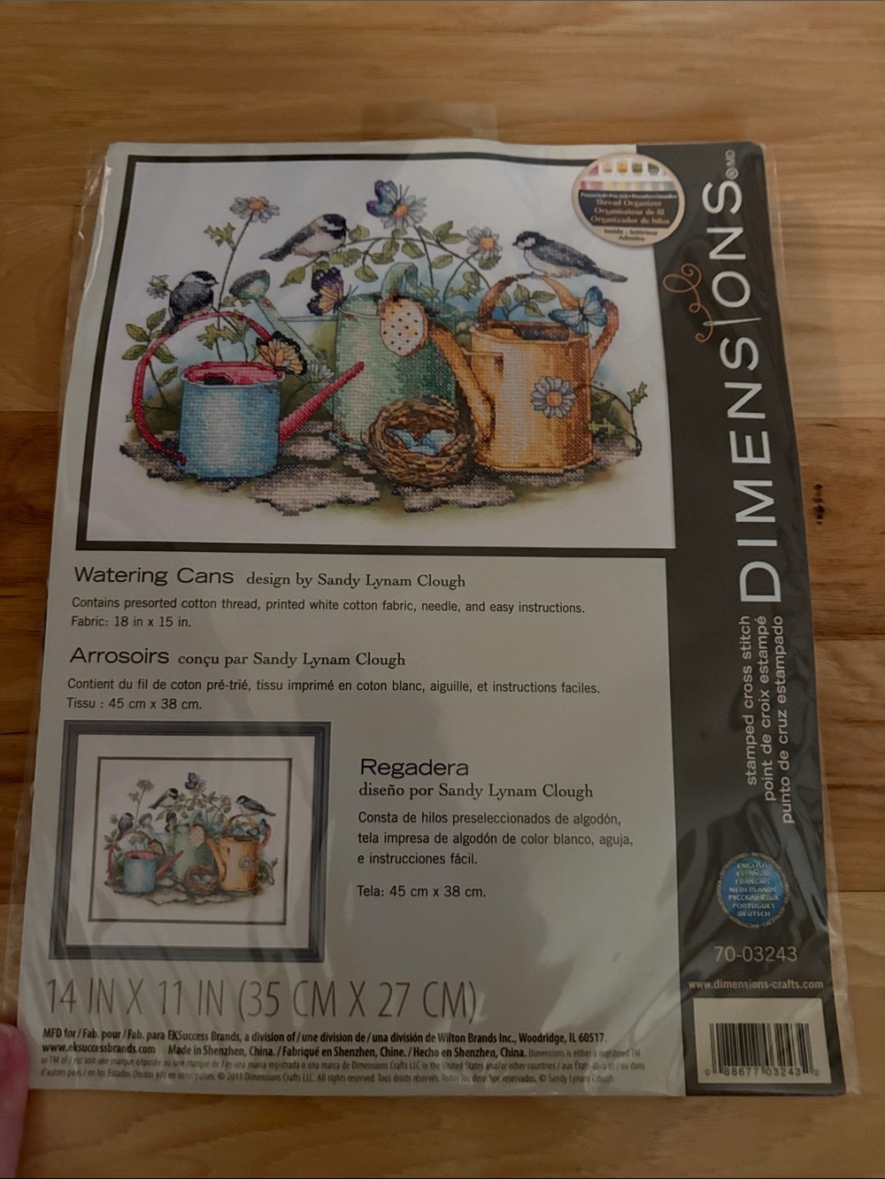 Dimensions Watering Cans Stamped Cross Stitch Kit - Multicolor